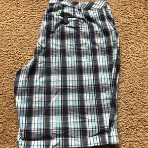 Lane Bryant Blue Plaid Plus Size shorts